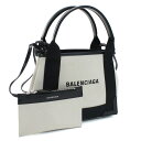 【4/27 9：59迄！ポイント10倍】バレンシアガ BALENCIAGA ハンドバッグ　 ブランド　ネイビーカバ　ロゴ 390346　2HH3N　9260 ホワイト系 ブラック　bag-01