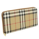 バーバリー BURBERRY 長財布ラウンドファスナー ブランド チェック 8070598　A9534 VINT CHCK-BRIR BROWN ベージュ wallet-01 gif-02w new-02 母の日