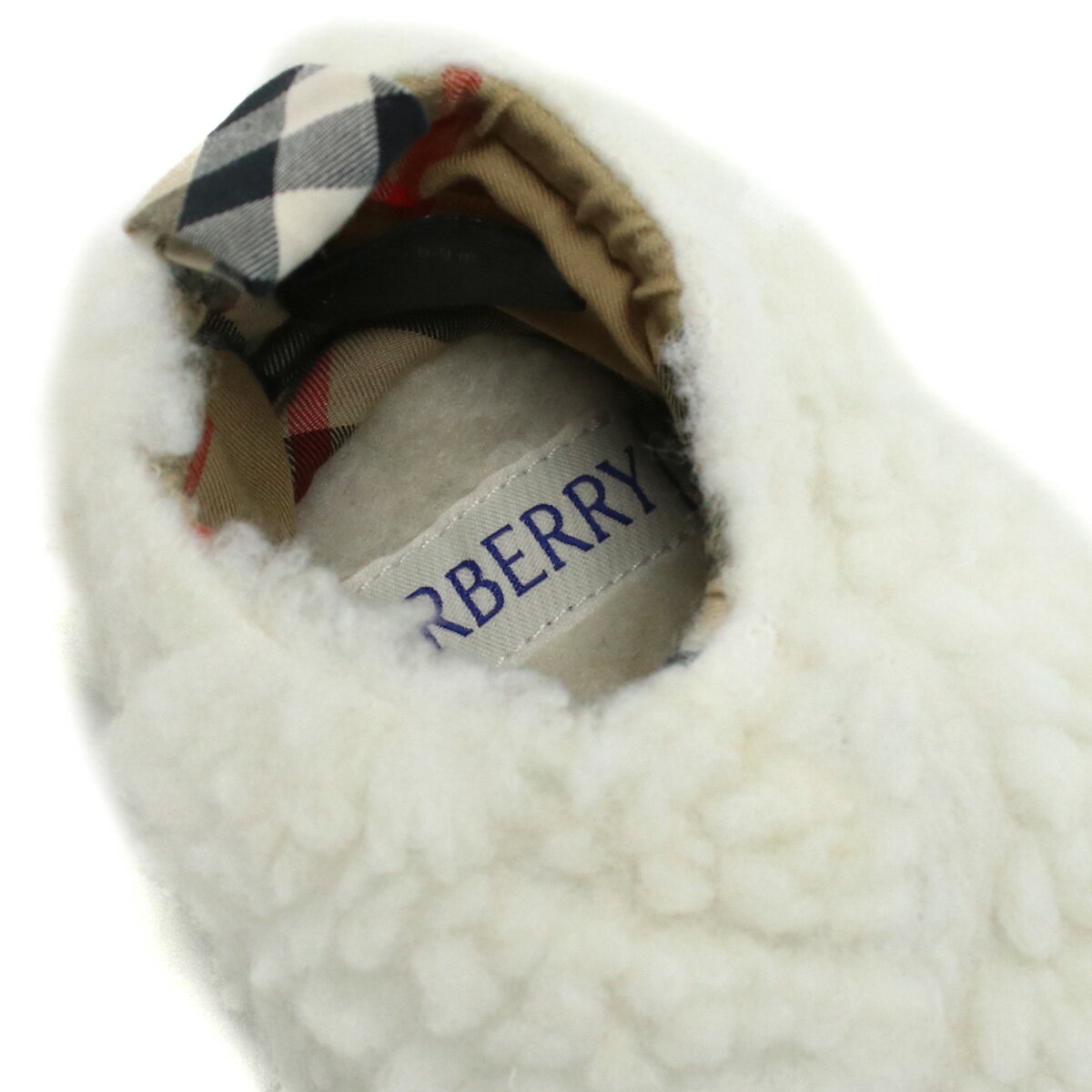 バーバリー BURBERRY ベビー 帽子 ブランド シューズ 2点セット 8084136　B7462 SALT IP CHECK ホワイト系 3