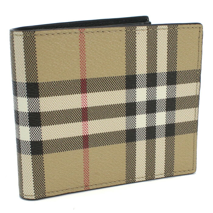 バーバリー BURBERRY 二折財布小銭入付き　ブランド 8084169　A7026 ARCHIVE BEIGE ベージュ系 マルチカラー　wallet-01