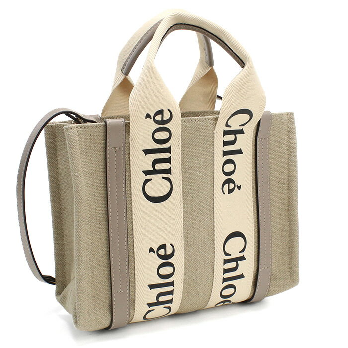 【5/10限定P10倍】クロエ CHLOE トートバッグ　ブランド CHC22AS397I26　00O MUSK GREY ベージュ系 グレー系　bag-01