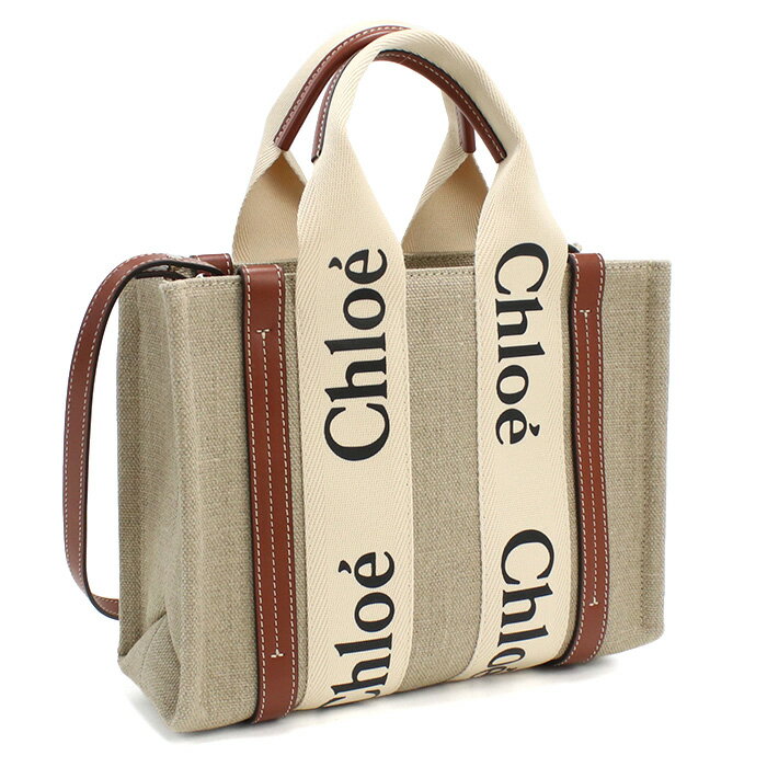 【5/18-20日限定！P10倍】クロエ CHLOE トートバッグ　ブランド CHC22AS397I26　90U WHITE-BROWN 1 ベージュ系 ブラウン系　bag-01