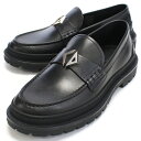 【5/10限定P10倍】ディオール Christian Dior メンズシューズ ブランド ローファー フォーマルシューズ 3LO126 ZSC 900 ブラック shoes-01