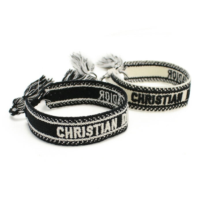 ディオール Christian Dior ブレスレット セット バングル J'ADIOR ディオール オブリーク ロゴ B0961 ADRCO 09W ブラック ホワイト系 accessory-01 bf_a