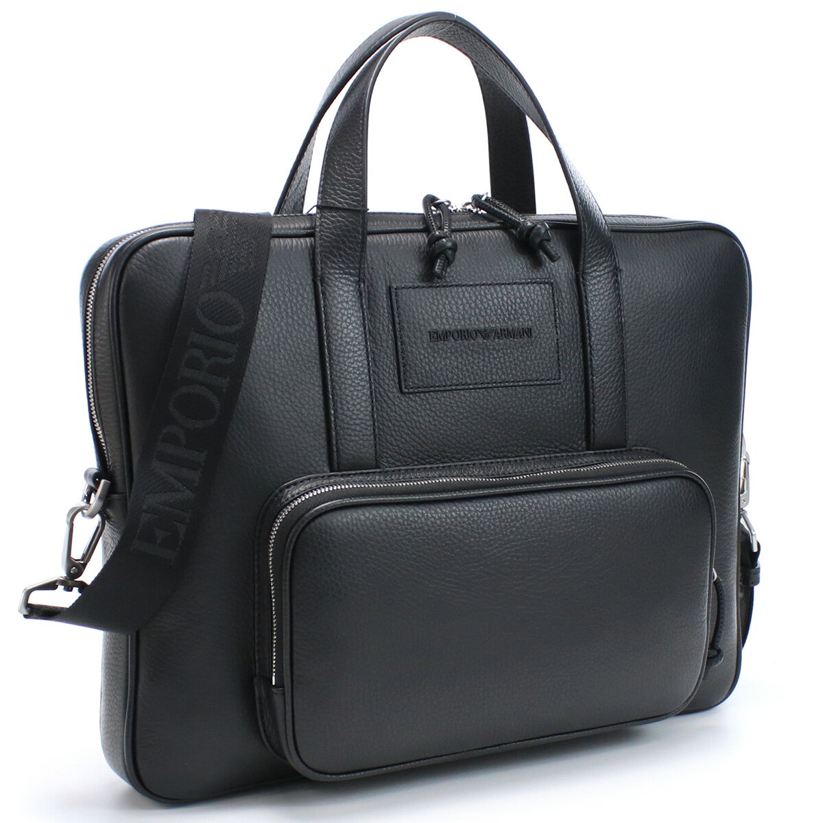 エンポリオアルマーニ EMPORIO ARMANI ブリーフケース ビジネスバッグ ブランド Y4P144 Y068E 80001 BLACK ブラック bag-01 父の日