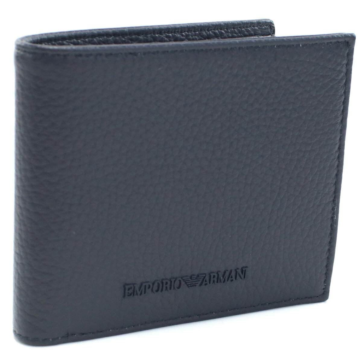 エンポリオ・アルマーニ EMPORIO ARMANI 二折財布小銭入付き　ブランド Y4R167　Y068E　80033 NAVY BLUE ネイビー系　wallet-01 父の日