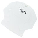 フェンディ FENDI キッズ ロングTシャツ 大人もOK ブランド ロゴ JUI154　7AJ　F0ZNE ホワイト系 apparel-01 kb-01