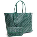 ゴヤール GOYARD サンルイ PM ポーチ付き トートバッグ SAINT LOUIS PM GREEN グリーン系 レディース