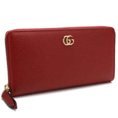 グッチ GUCCI 財布 PETITE ラウンドファスナー長財布 456117 CAO0G 6433 レッド系 レディース ブランド 財布 サイフ ウォレット 長サイフ