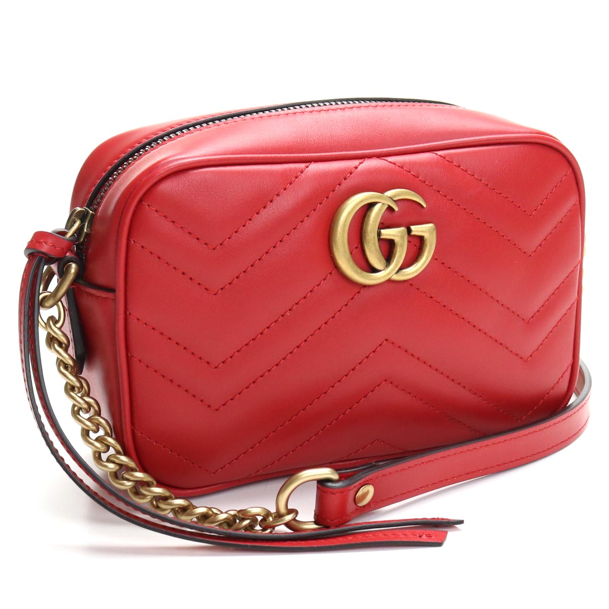 グッチ GUCCI GGマーモント 斜め掛け ショルダーバッグ 448065 DTD1T 6433 レッド系 レディース ブランド ブランドバッグ バック ショルダーバック gif-03w