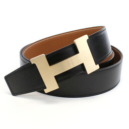 エルメス ベルト（メンズ） 【2点購入で10%】エルメス HERMES メンズベルト ブランド Hロゴ コンスタンス 5382　BOXカーフ-トゴ　NOIR-GOLD ブラック ブラウン系 belt-01 gif-04m new-06