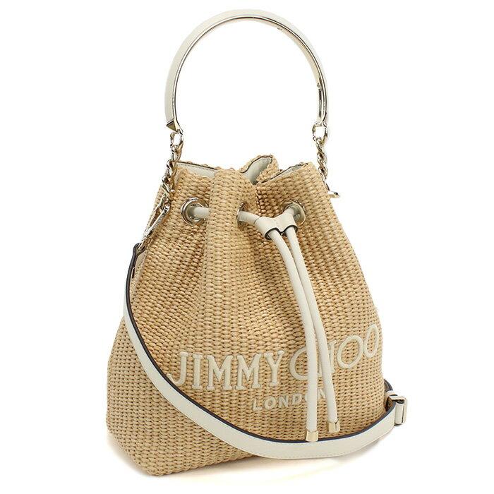 ジミーチュウ JIMMY CHOO カゴバッグ ブランド ハンドバッグ BON BON BUCKET U　JYC 121758　NATURAL-LATTE-LIGHT ベージュ系 bag-01 sm-01