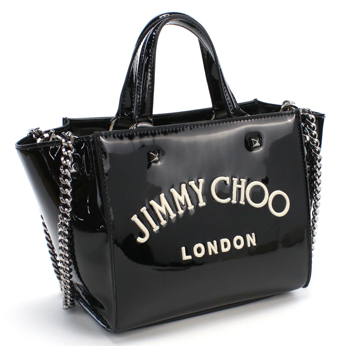 ڶѰ쥻ۥߡ奦 JIMMY CHOO ȡȥХå ֥ɡ 2way VARENNE TOTE BAG-SBQIBLACK-WHITE ֥å bag-01 fl01-sale