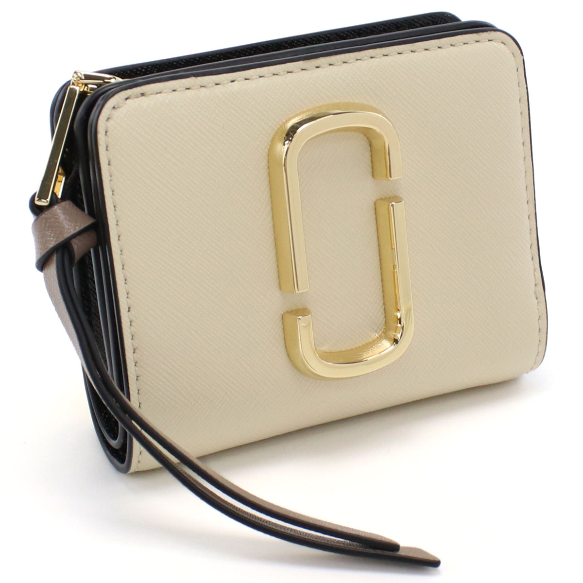 マークジェイコブス MARC JACOBS MINI COMPACT WALLET 2つ折り財布 M0013360 136 NEW CLOUD WHITE MULT ホワイト系 ブラック gsw-2 mini-01のサムネイル