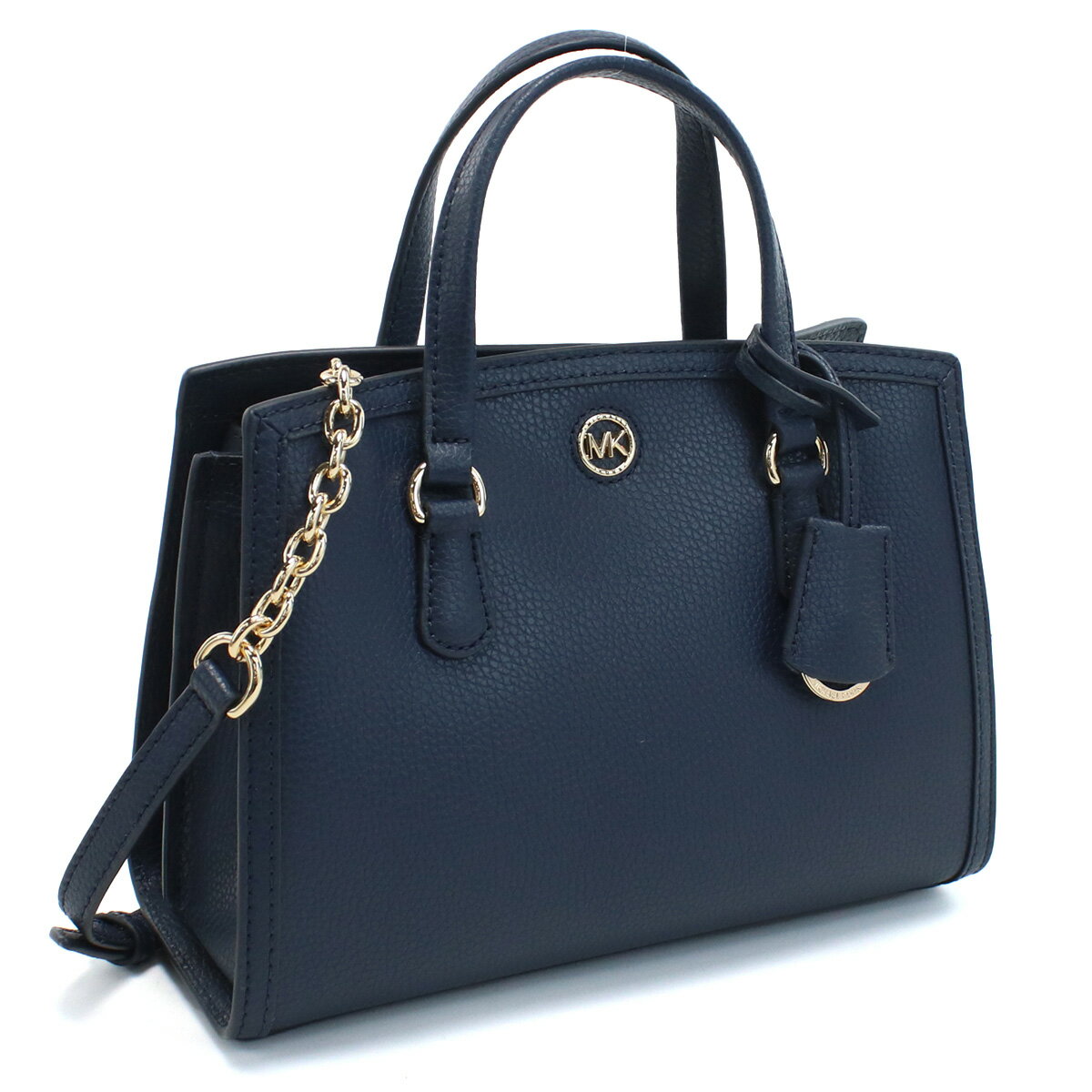 マイケルコース ハンドバッグ マイケルコース MICHAEL KORS CHANTAL ハンドバッグ 2WAY ショルダー 30F2G7CM1T　LEATHER　406 NAVY ネイビー系 bag-01