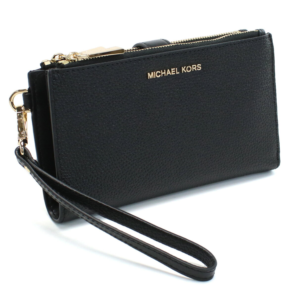 マイケル・コース MICHAEL KORS JET SET 長財布ニ折小銭入付き　ブランド 34F9GAFW4L　LEATHER　001 BLACK ブラック　wallet-01 new-02