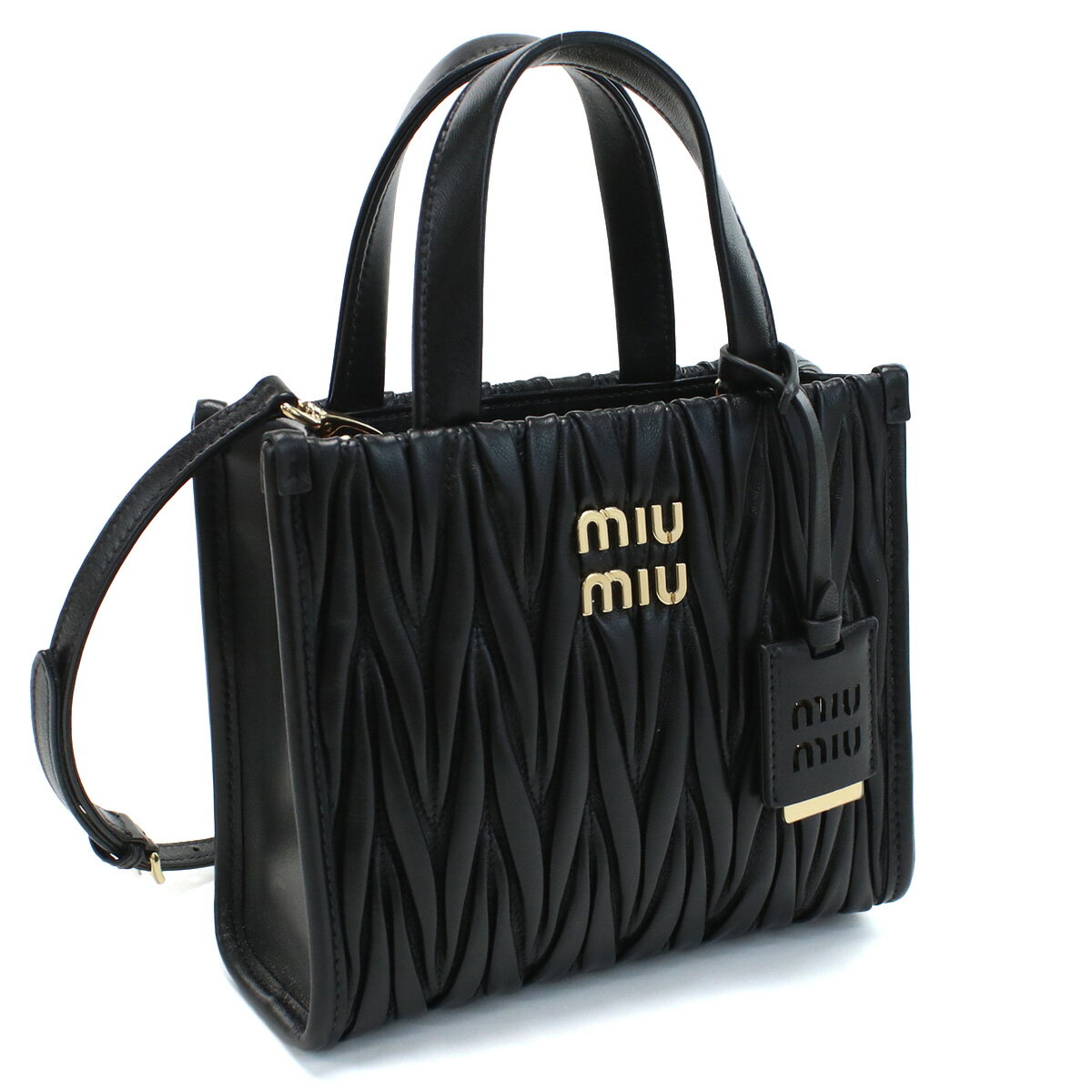 ミュウミュウ ハンドバッグ ミュウミュウ MIUMIU ハンドバッグ ブランド マテラッセ 5BA277　N88 V OOO　F0002 NERO ブラック bag-01