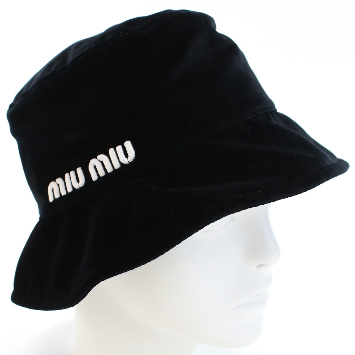 ミュウミュウ MIUMIU レディース-バケットハット ブランド 5HC196 068 F0967 NERO+BIANCO ブラック cap-01 sm-04