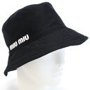 ミュウミュウ MIUMIU レディース－バケットハット 5HC196 2DXI F0967 NERO+BIANCO ブラック cap-01 win-03w 母の日