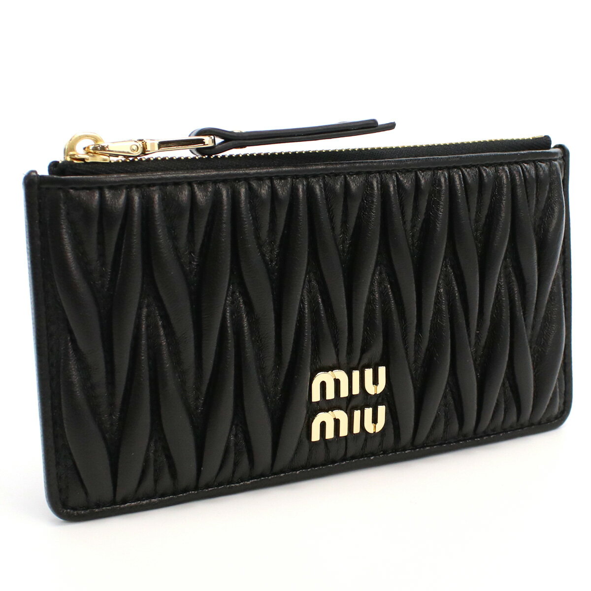 ミュウミュウ MIUMIU 小銭入れ コインケース ブランド 5MB006　2FPP　F0002 NERO ブラック mini-01 gsw-2 new-02