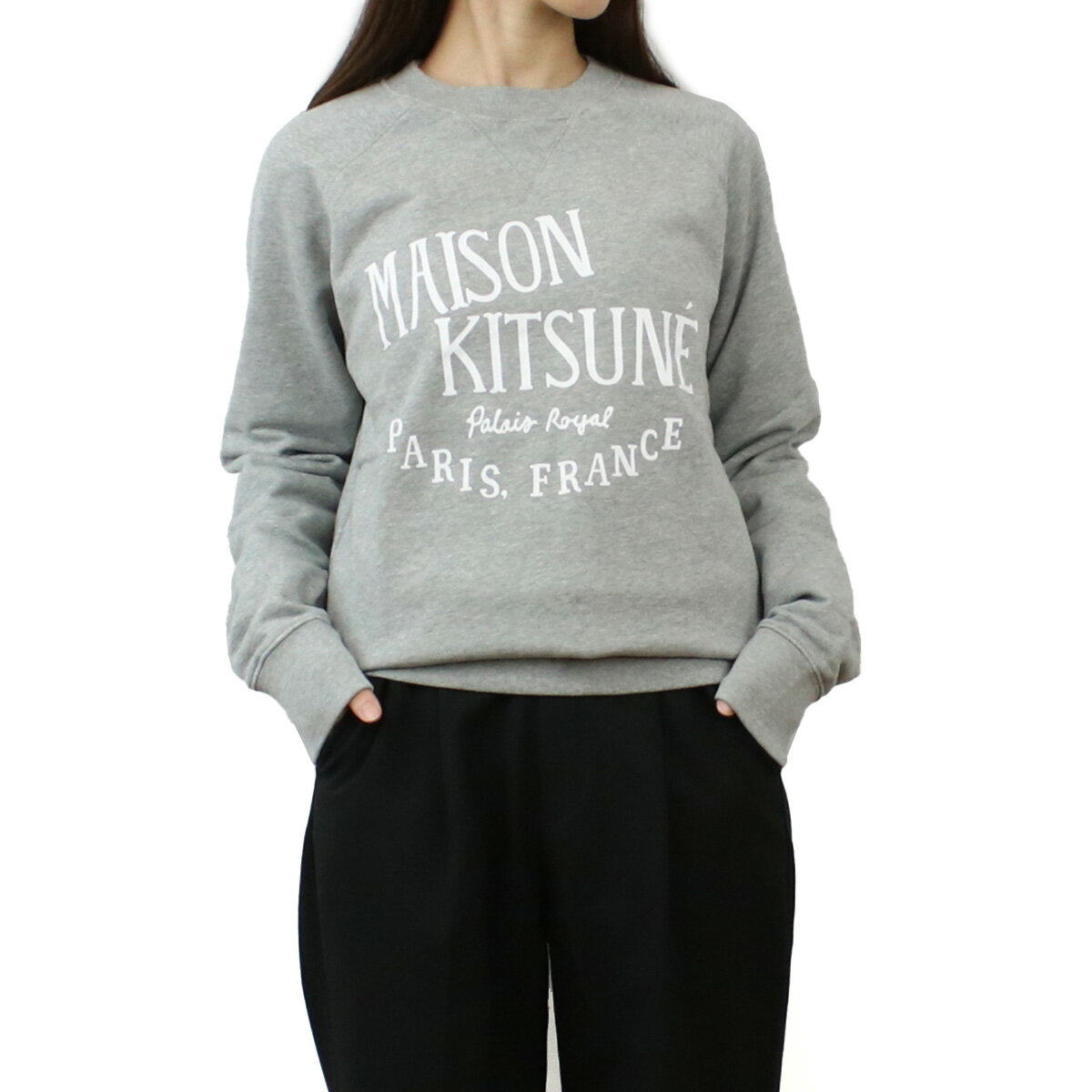 楽天Tricolore ［トリコローレ］メゾンキツネ MAISON KITSUNE レディース ロゴスウェット　ブランド AM00300　KM0001　H150 グレー系　apparel-01 win-02w