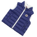 モンクレール MONCLER ベビー−コート，ジャンバー ブランド 1A00018 AKINARI GILET 595FE 765 ブルー系 kb-01