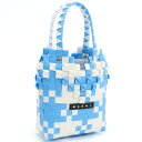 【大人もOK】マルニ MARNI トートバッグ　ブランド M00637　M00IW　0M848 ブルー系 ホワイト系　bag-01