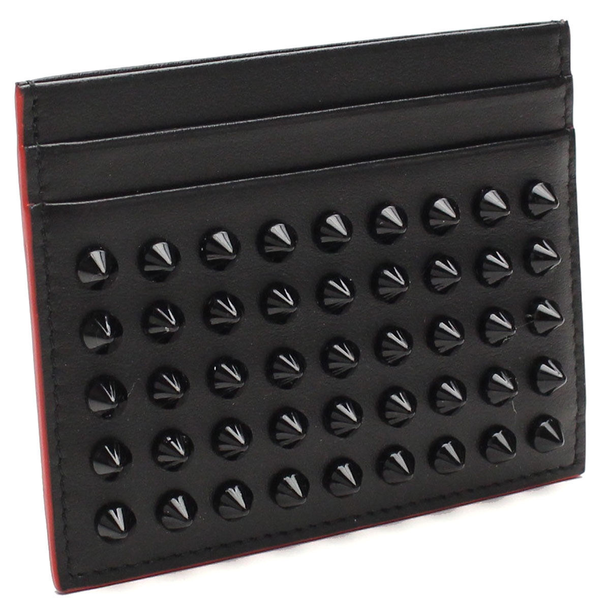 クリスチャン ルブタン Christian Louboutin カードケース 3165091 CM53 BLACK/BLACK ブラック レディース KIOS スタッズ パスケース スパイク クレジットカード ICカード 定期入れ ブランド