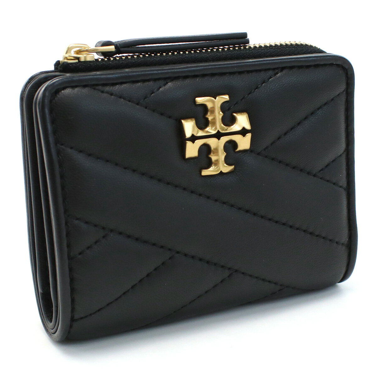 トリーバーチ 財布（レディース） トリーバーチ TORY BURCH KIRA 二折財布小銭入付き ブランド 153121　001 BLACK wallet-01 mini-01 gif-02w new-02