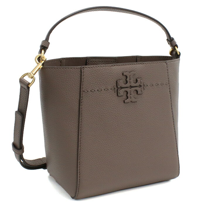 トリーバーチ ハンドバッグ トリーバーチ TORY BURCH MCGRAW ハンドバッグ ブランド　バケットバッグ 74956　963 SILVER MAPLE グレー系 bag-01