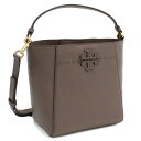 トリーバーチ ハンドバッグ トリーバーチ TORY BURCH MCGRAW ハンドバッグ ブランド　バケットバッグ 74956　963 SILVER MAPLE グレー系 bag-01 母の日