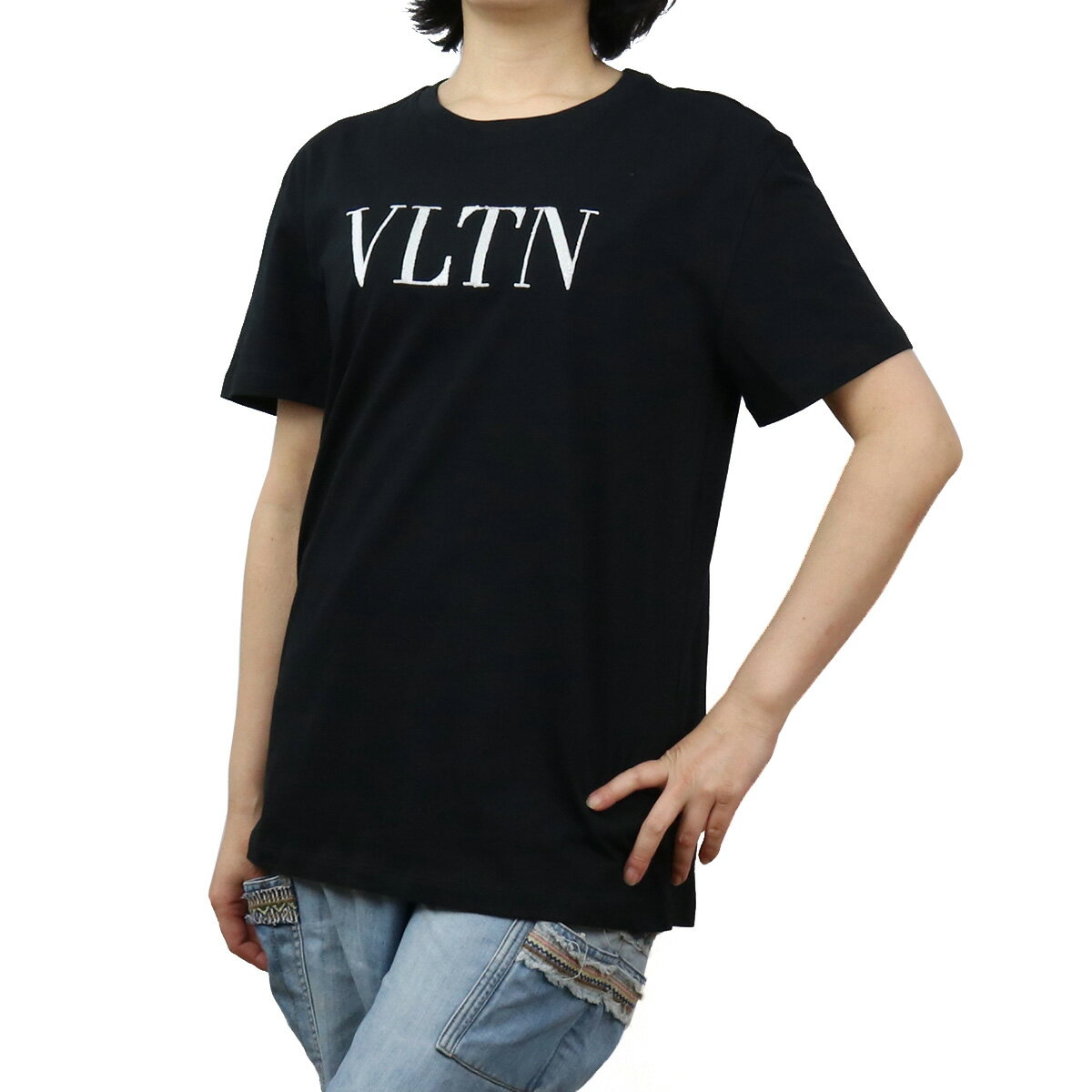 【均一セール】ヴァレンティノ VALENTINO レディース－Tシャツ UB3MG08P 5RP 0NI ブラック apparel-01 レディース sm-02
