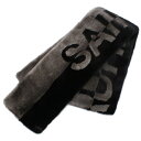 サンローラン SAINT LAURENT メンズ−マフラー ブランド ミンクファー 669859 3YC77 1062 ブラック グレー系 warm...