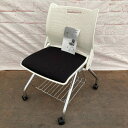 【中古】 OKAMURA オカムラ ネスティングチェア クリール 9317SJ-F013 2023年製 4本脚ネスティングタイプ(バックフック付・棚付) ホワイ...