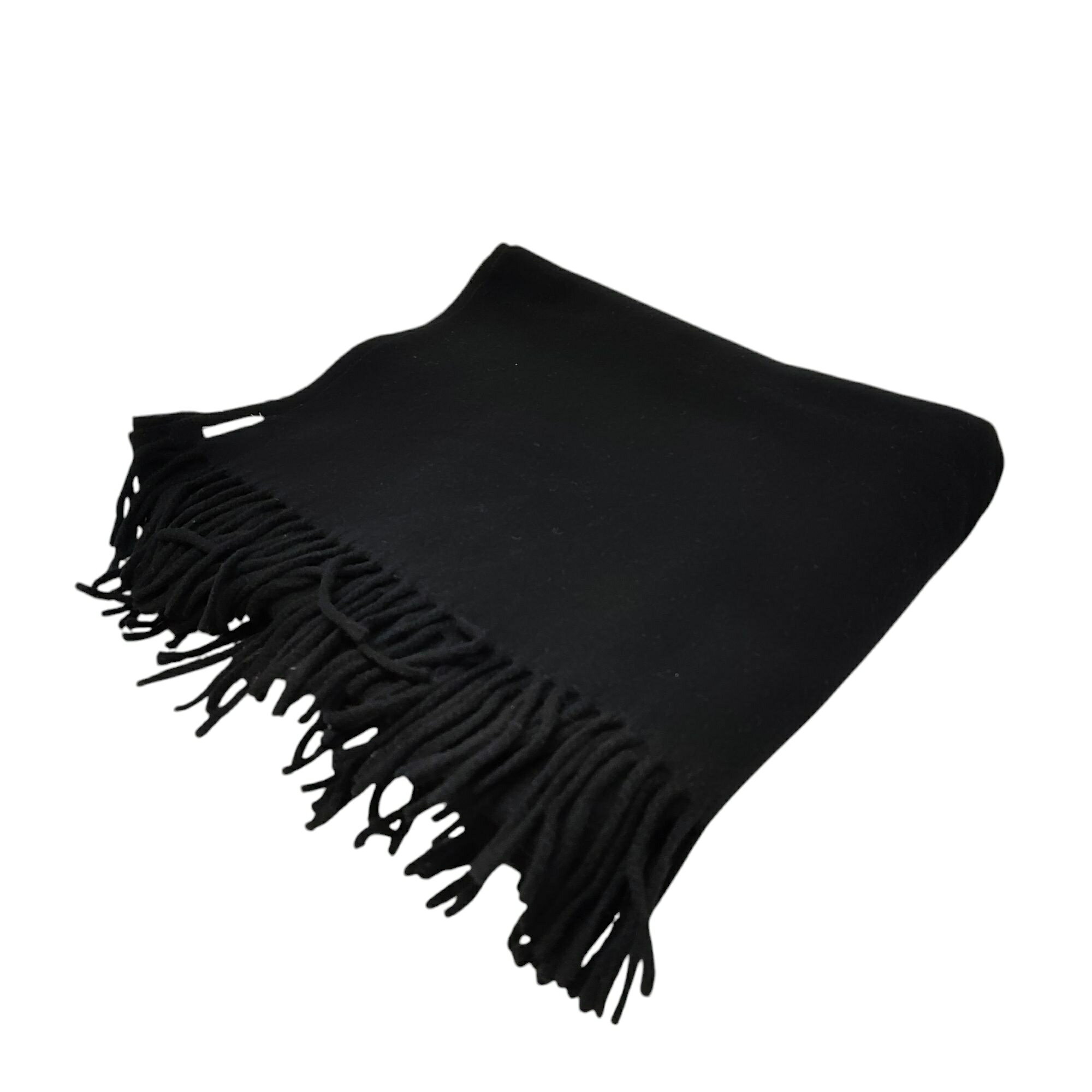 【中古】ACNE STUDIOS アクネ ストゥディオズ ウール フリンジ マフラー ストール CA0209 F ブラック