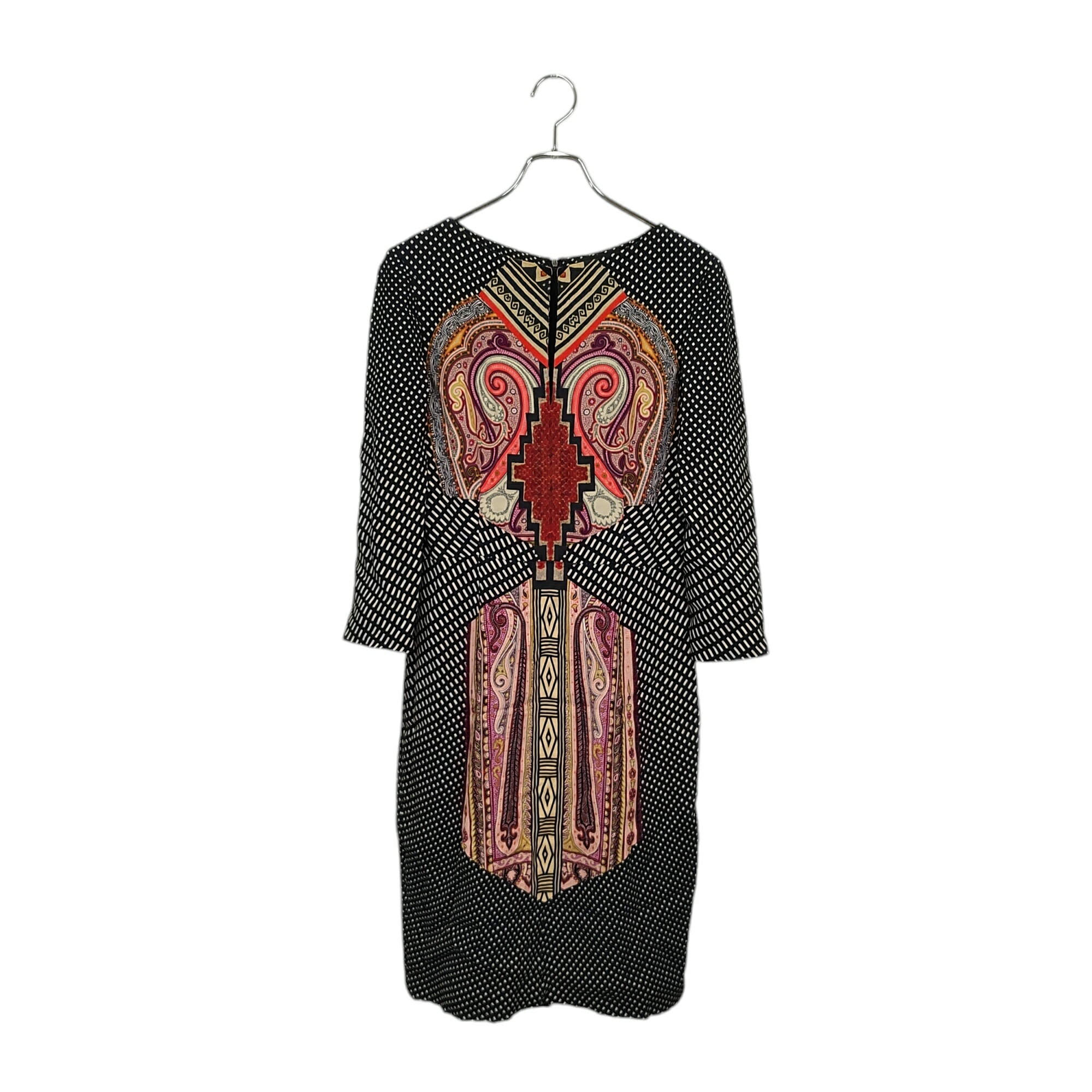 【中古】ETRO エトロ 総柄 ペイズリー レーヨン ワンピース 152-17492-5176 42 マルチ