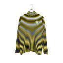 【中古】Jack Bunny!! ジャックバニー ゴルフ ボーダー モックネック 長袖 Tシャツ 262-8266919 5 イエロー×ネイビー
