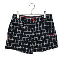 【中古】MASTER BUNNY EDITION マスターバニーエディション ゴルフ チェック柄 ウール混 裏地付き ショートパンツ 159-232006 0 ...