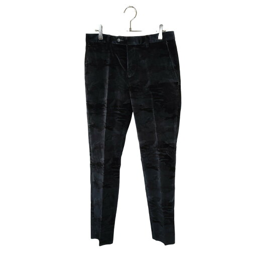 【中古】ETRO エトロ カモフラ ベロア パンツ 1P410-0120 44 ブラック系 【中古】ETRO エトロ カモフラ ベロア パンツ 1P410-0120 44 ブラック系