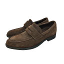 【中古】ECCO エコー スウェード スエード レザー ローファー US5 ブラウン(4)