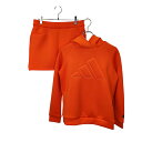 【中古】ADIDAS アディダス ボンディング ダンボールニット パーカー スカート セットアップ HG8252 HC3767 XL オレンジ