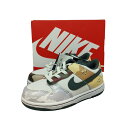 【中古】NIKE ナイキ TD Dunk Low SE Sail/Multi/Camo スニーカー DB1902 100 15 マルチ