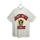 【中古】BALENCIAGA バレンシアガ 23SS DIY College T-Shirt カレッジロゴプリント 半袖 Tシャツ 739784 TOVK1 XXS ホワイト(4)