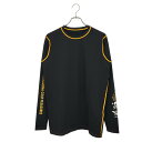 【中古】MARK&LONA マークアンドロナ ゴルフ 20AW ALARM collection 長袖 インナー クルーネック Tシャツ MAM-0C-AU01 50 ブラック/イエロー
