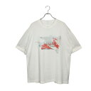 【中古】Maison Margiela メゾン マルジェラ 19AW デストロイ カレンダーロゴ 半袖 Tシャツ S50GC0577 S22816 46 ホワイト