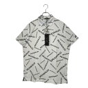 【中古】1PIU1UGUALE3 GOLF ウノピゥウノウグァーレトレ ゴルフ S/S POLO RANDOM 1PIU1UGUALE3 LOGO 総柄 半袖 ポロシャツ GRT209 POE477 6 XL ホワイト