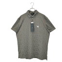 【中古】1PIU1UGUALE3 GOLF ウノピゥウノウグァーレトレ ゴルフ S/S POLO 総柄 半袖 ポロシャツ GRT205 POE476 6 XL グレー