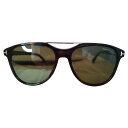 【中古】TOMFORD トムフォード Damian 02 ベッコウ柄サングラス TF1098 52N F ブラック/ブラウン