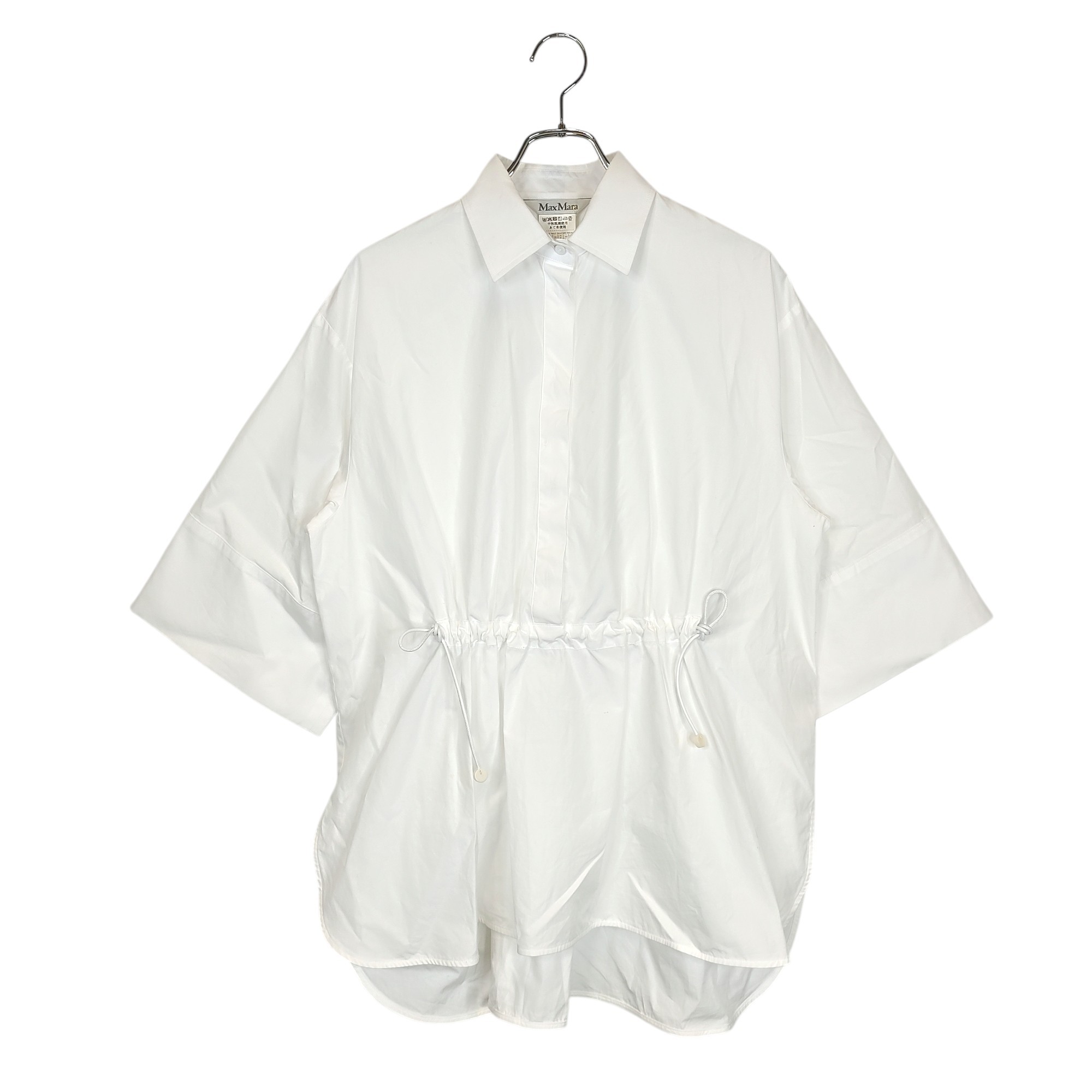 【中古】Max Mara マックスマーラ 24SS ピュア コットン ポプリン ルーズフィット シャツ ブラウス 241..