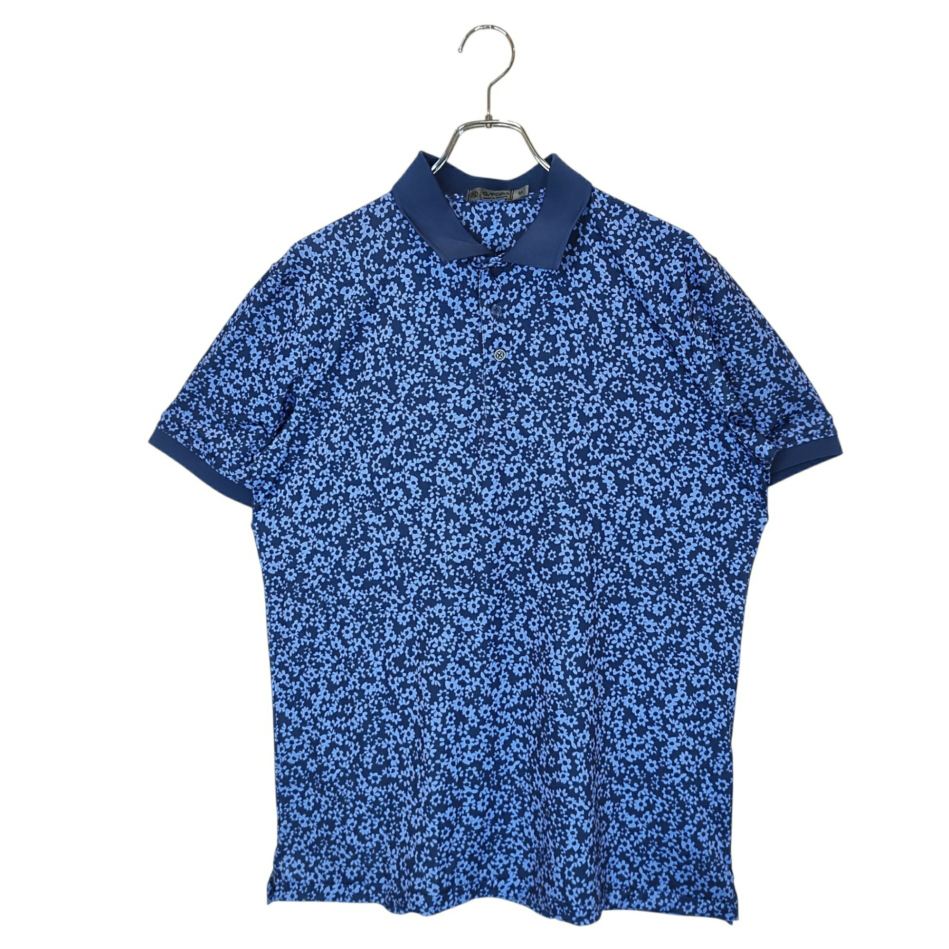 【中古】G/FORE ジーフォア ゴルフ Polo Shirt S/S 花柄 半袖 ポロシャツ G4MF22K23 M ネイビー系 メンズ